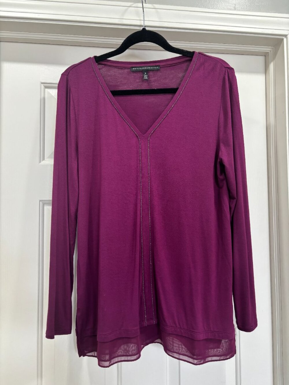White House Black Market Women's Dressy V-neck Blouse/Top